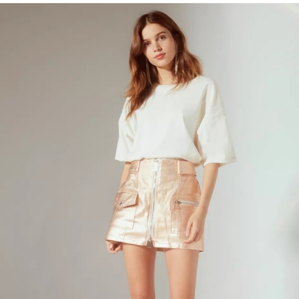 Urban Outfitters Rose Gold Mini Skirt